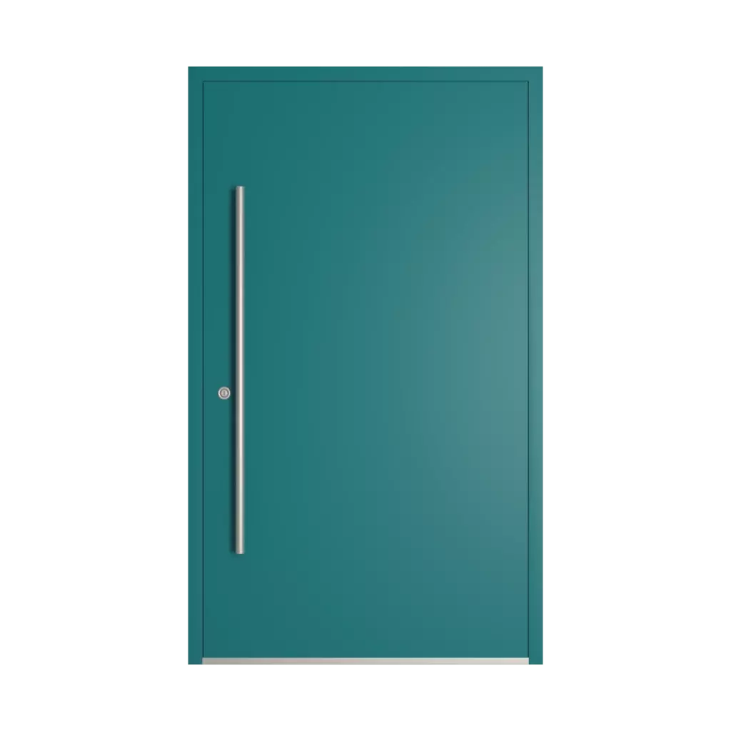 RAL 5021 Water blue entry-doors models-of-door-fillings dindecor 6005-pvc  