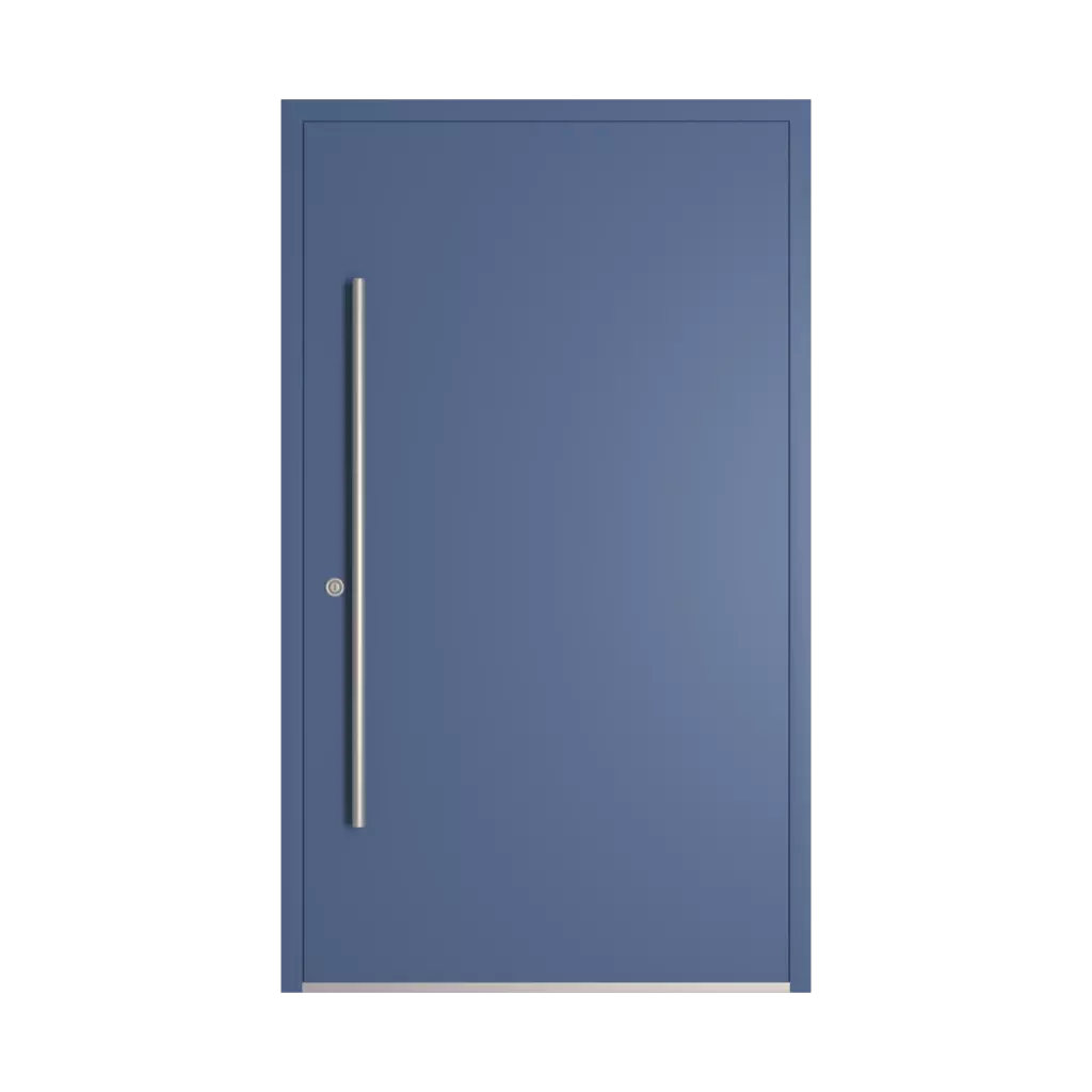 RAL 5023 Distant blue entry-doors models-of-door-fillings dindecor 1401-pvc  