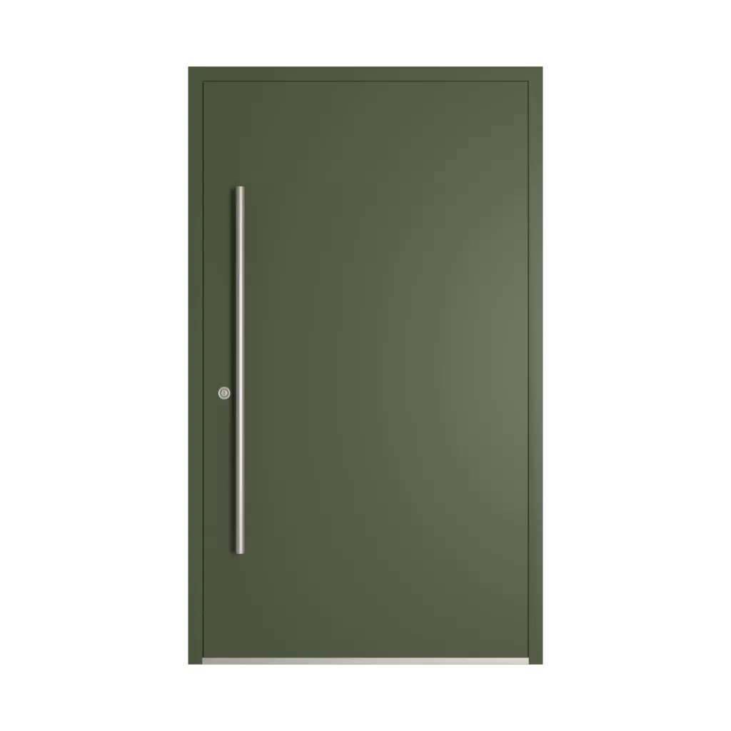 RAL 6003 Olive green entry-doors models-of-door-fillings dindecor 6002-black-pvc  