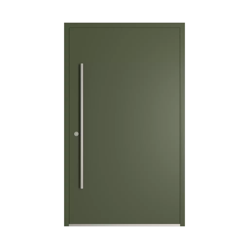 RAL 6003 Olive green entry-doors models-of-door-fillings dindecor 6120-pwz  