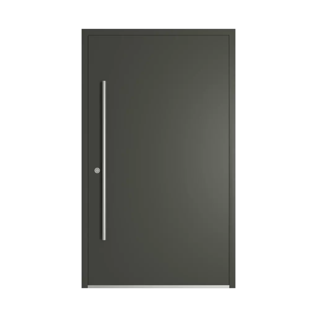 RAL 6006 Grey olive entry-doors models-of-door-fillings dindecor 6013-pvc-black  