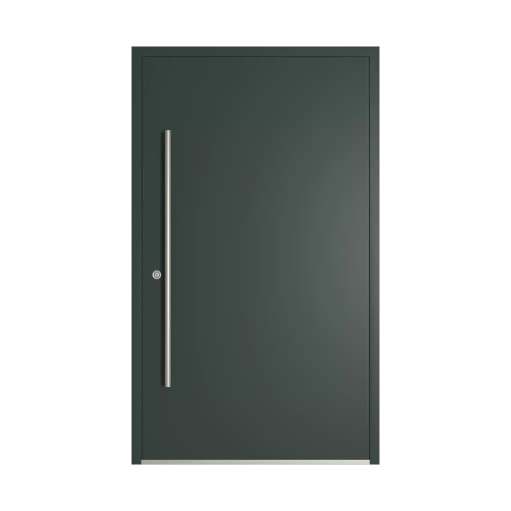 RAL 6012 Black green entry-doors models-of-door-fillings dindecor 6004-pvc  