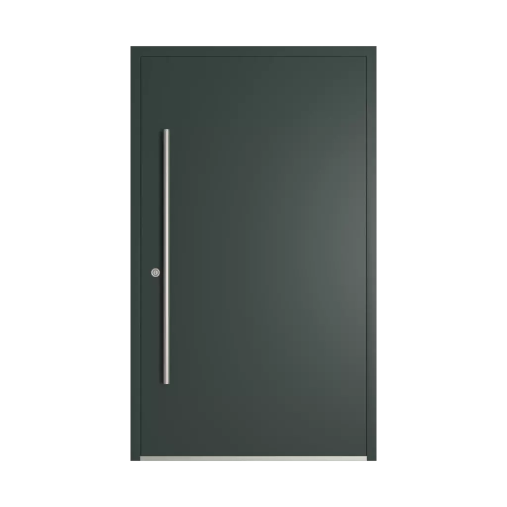 RAL 6012 Black green entry-doors models-of-door-fillings dindecor model-6129  