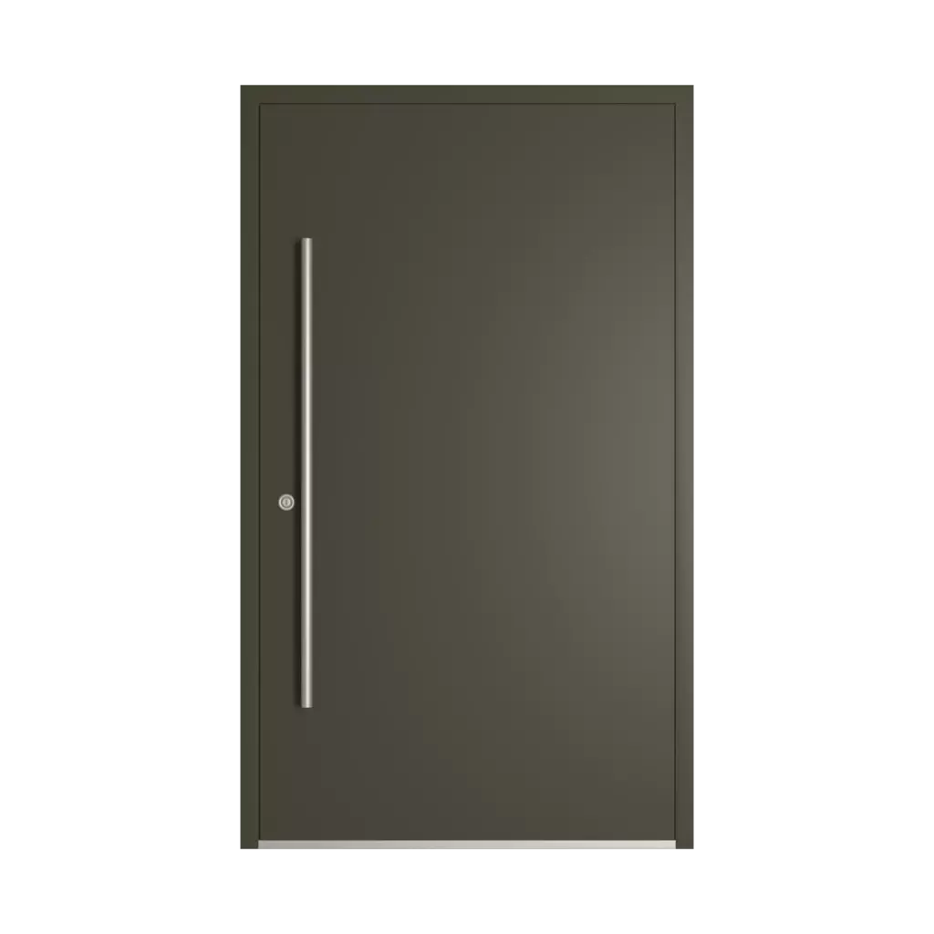 RAL 6014 Yellow olive entry-doors models-of-door-fillings adezo wilno  