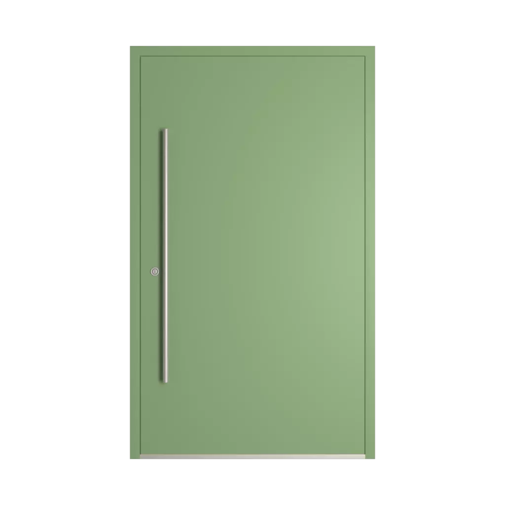 RAL 6021 Pale green entry-doors models-of-door-fillings dindecor model-6129  