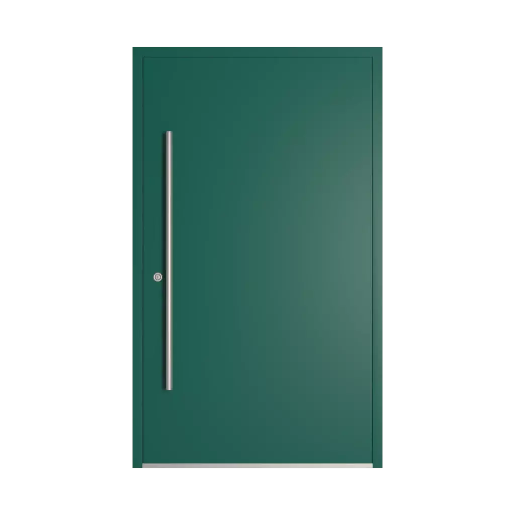 RAL 6026 opal green entry-doors models-of-door-fillings dindecor 6002-pvc  