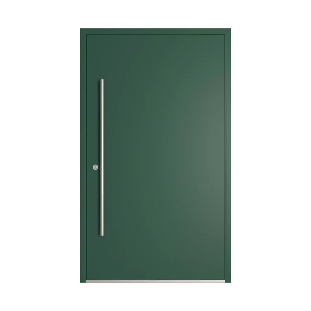 RAL 6028 Pine green entry-doors models-of-door-fillings dindecor model-6129  