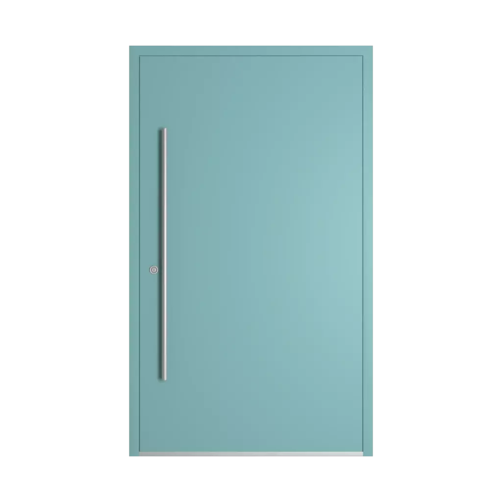 RAL 6034 Pastel turquoise entry-doors models-of-door-fillings dindecor 6124-pwz  