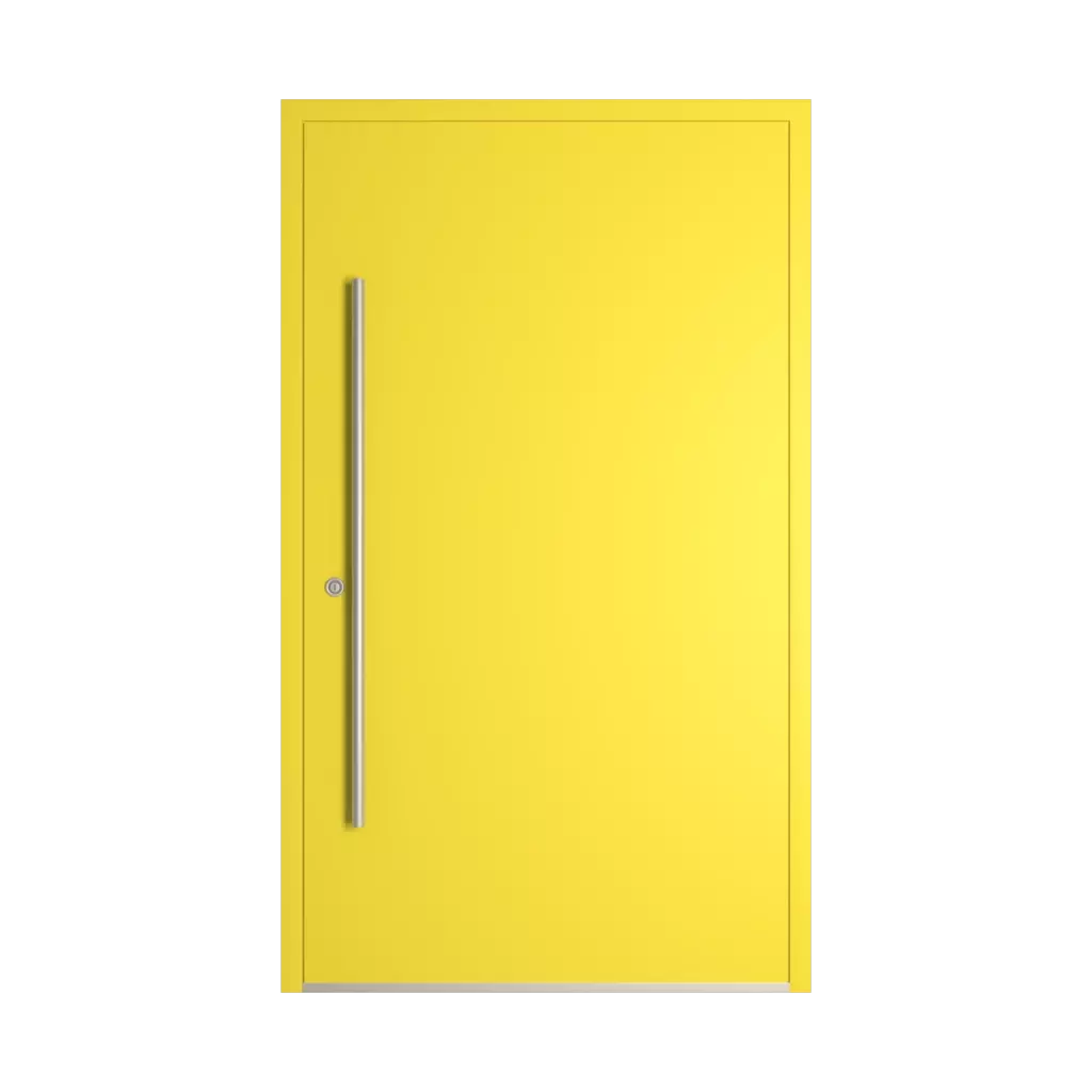 RAL 1016 Sulfur yellow entry-doors models-of-door-fillings dindecor 5026-pvc  