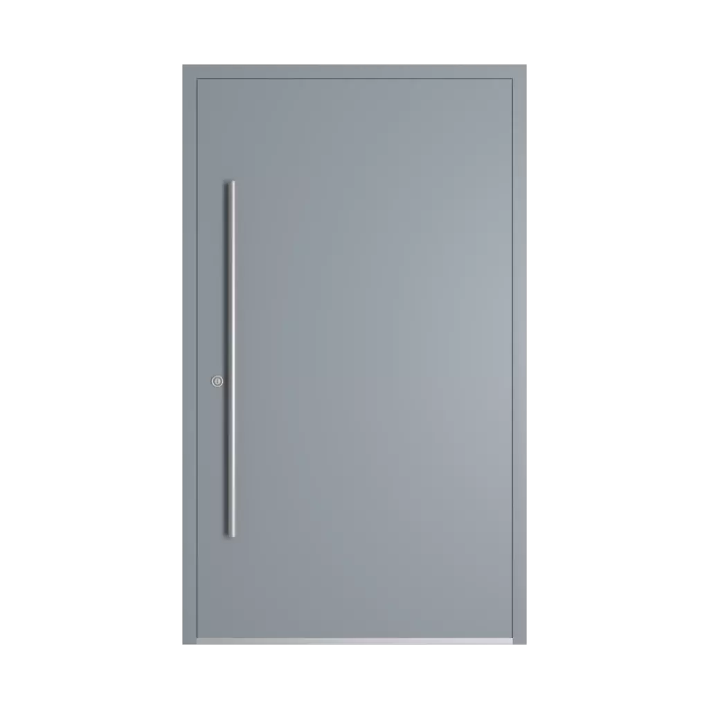 RAL 7001 Silver grey entry-doors models-of-door-fillings dindecor 6005-pvc-black  