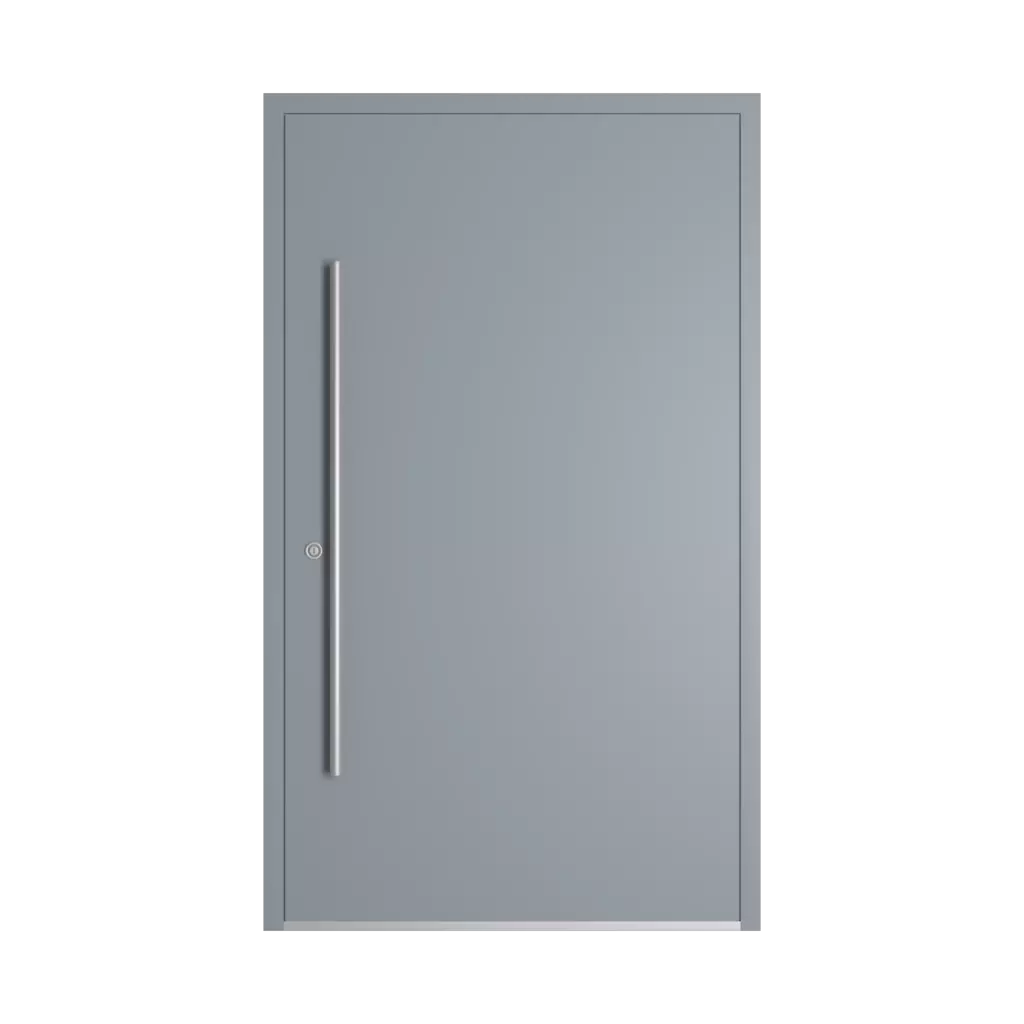 RAL 7001 Silver grey entry-doors models-of-door-fillings dindecor model-6129  