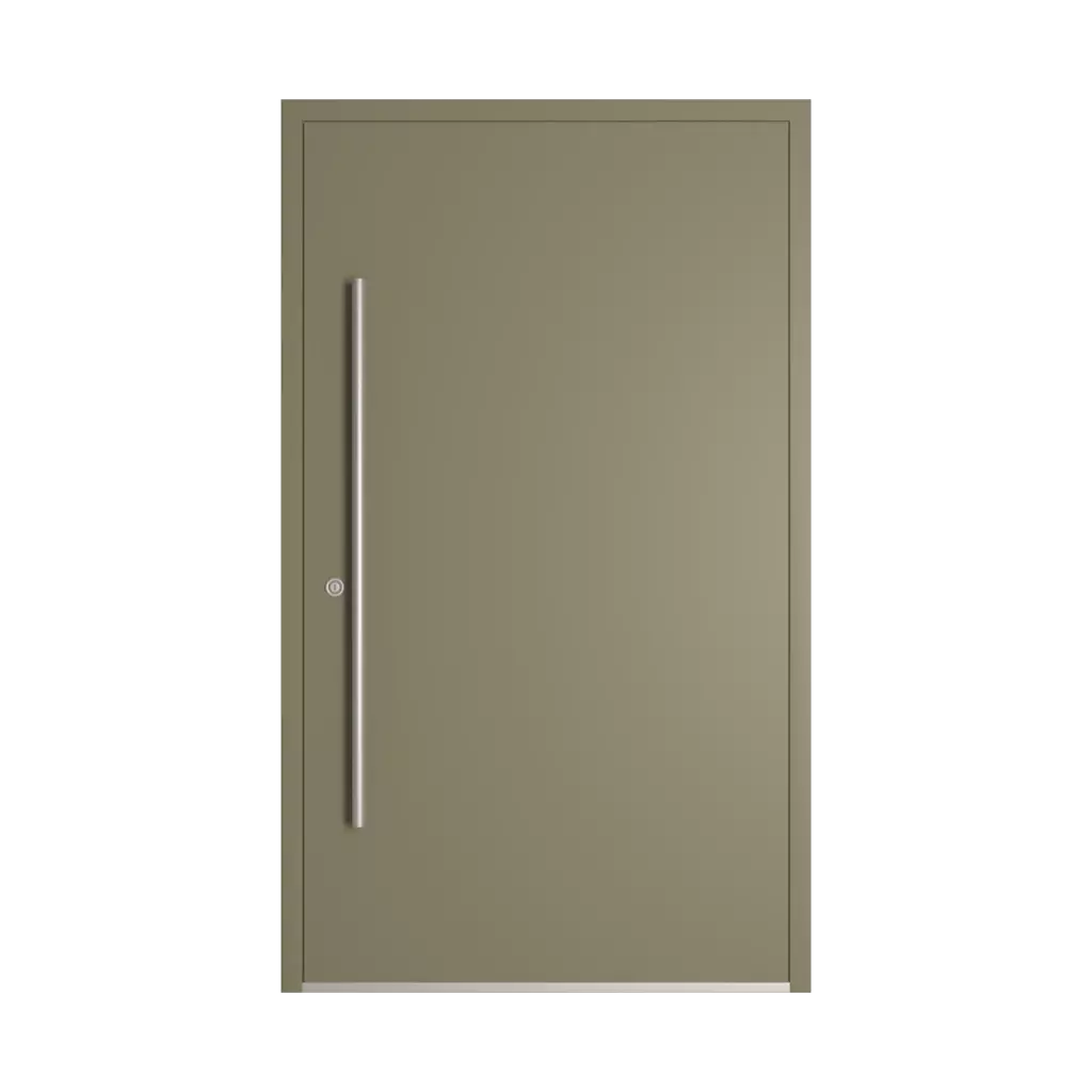 RAL 7002 Olive grey entry-doors models-of-door-fillings dindecor 6024-pvc  