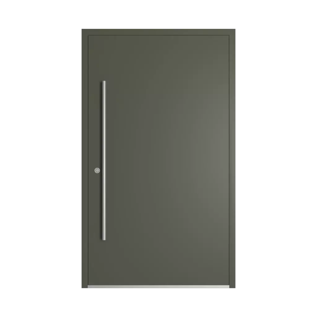 RAL 7013 Brown grey entry-doors models-of-door-fillings dindecor 6027-pvc  