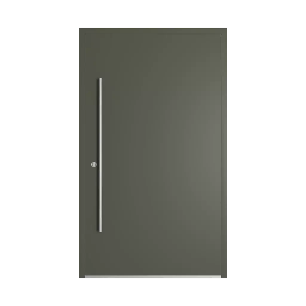 RAL 7013 Brown grey entry-doors models-of-door-fillings dindecor cl24  