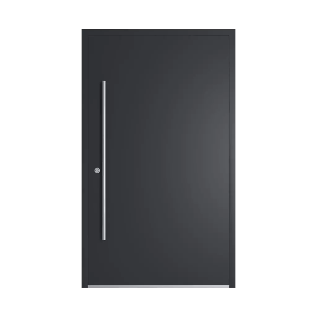 RAL 7021 Black grey entry-doors models-of-door-fillings dindecor 6032-pvc  