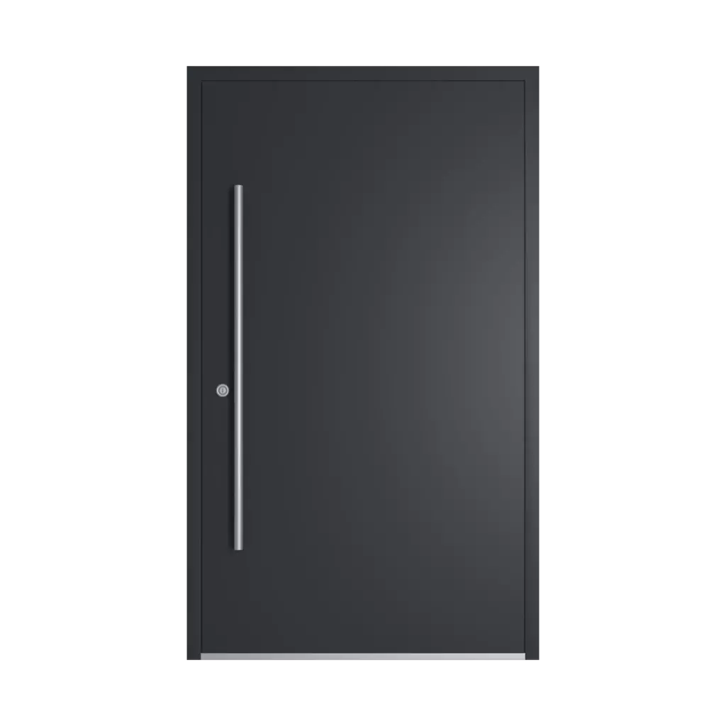 RAL 7021 Black grey entry-doors models-of-door-fillings dindecor model-5040  