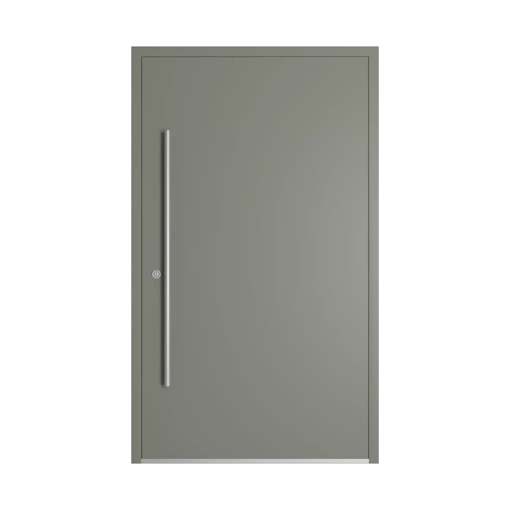 RAL 7023 Concrete grey entry-doors models-of-door-fillings dindecor model-6129  