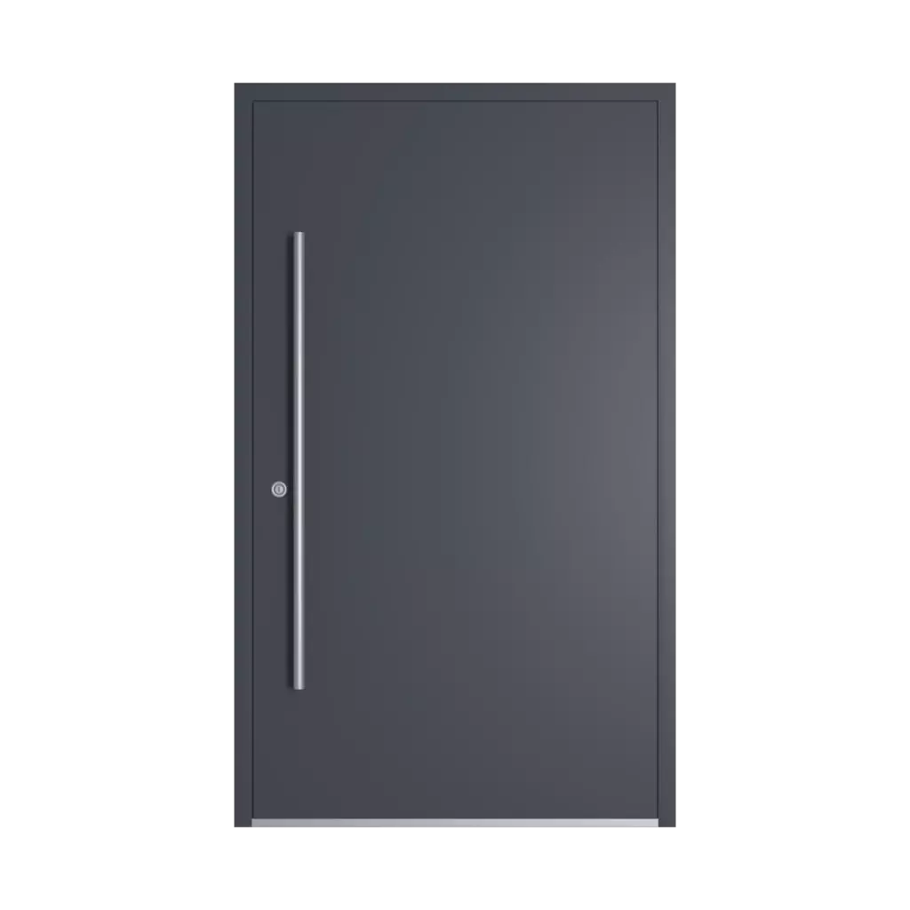 RAL 7024 Graphite grey entry-doors models-of-door-fillings dindecor model-6129  