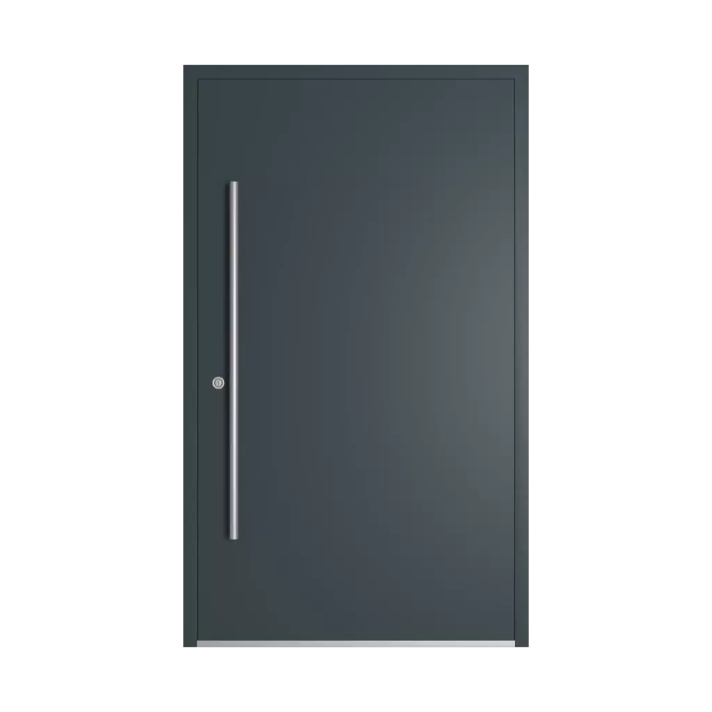 RAL 7026 Granite grey entry-doors models-of-door-fillings dindecor 6008-pvc  