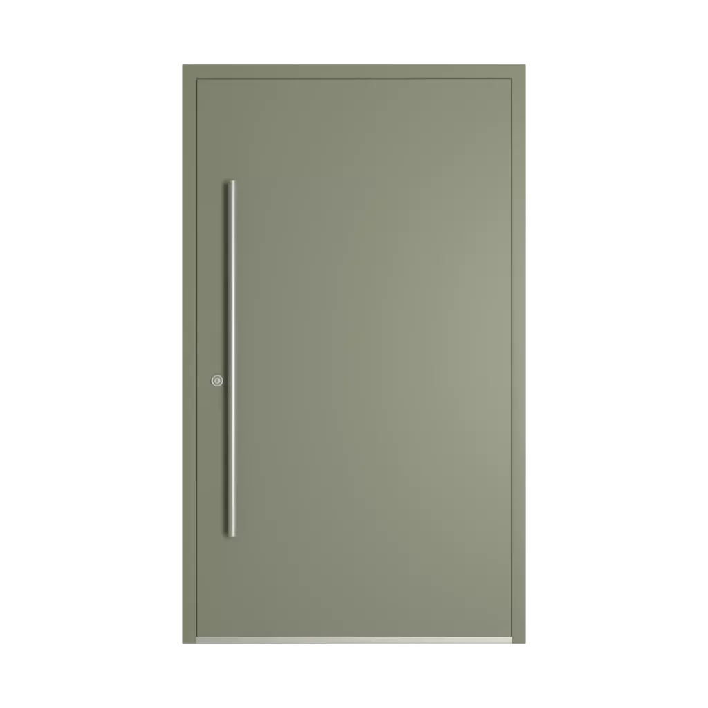 RAL 7033 Cement grey entry-doors models-of-door-fillings dindecor 6024-pvc  