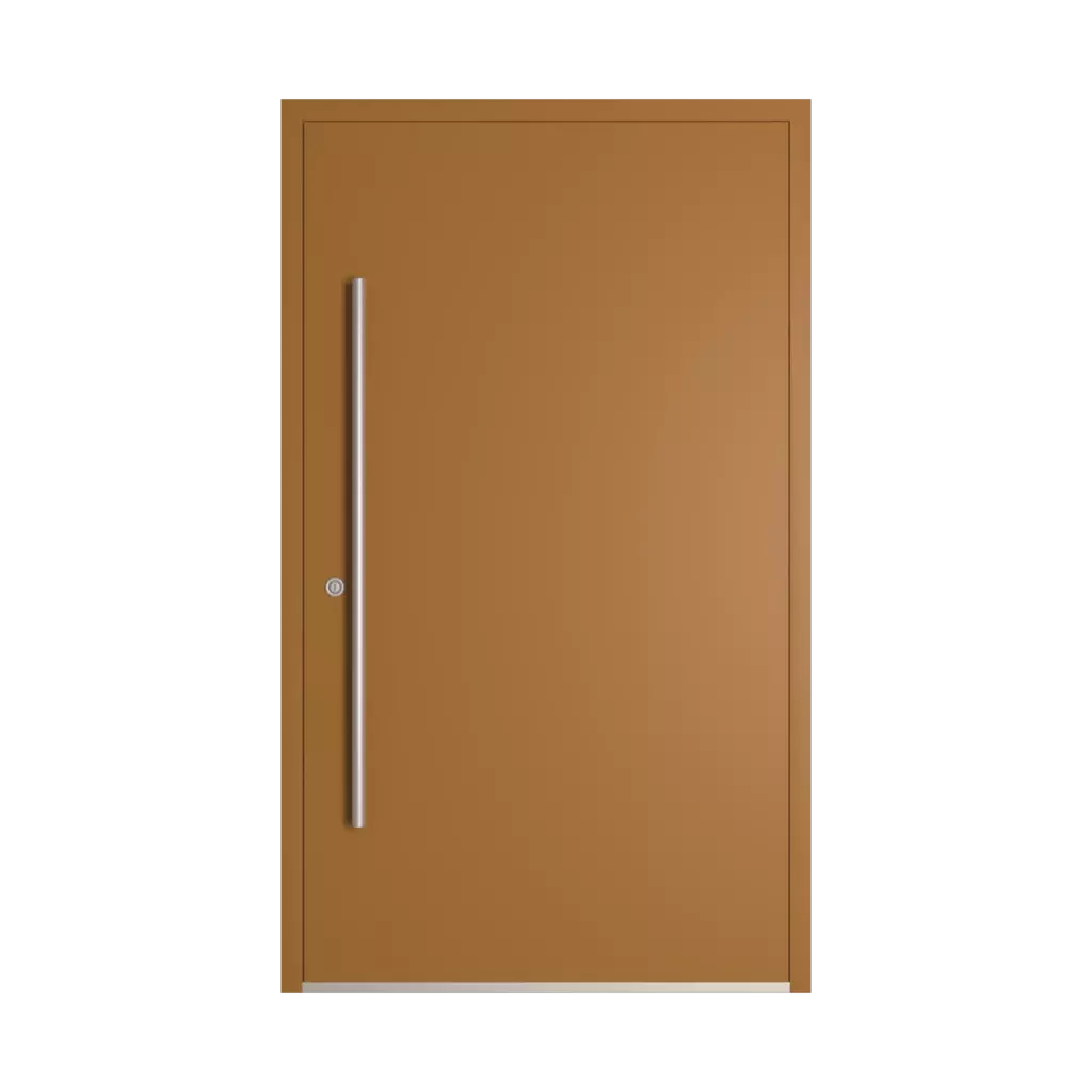 RAL 8001 Ochre brown entry-doors models-of-door-fillings dindecor 6013-pvc-black  