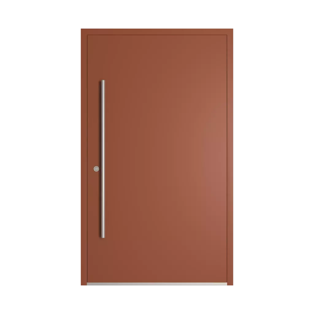 RAL 8004 Copper brown entry-doors models-of-door-fillings dindecor 6002-black-pvc  
