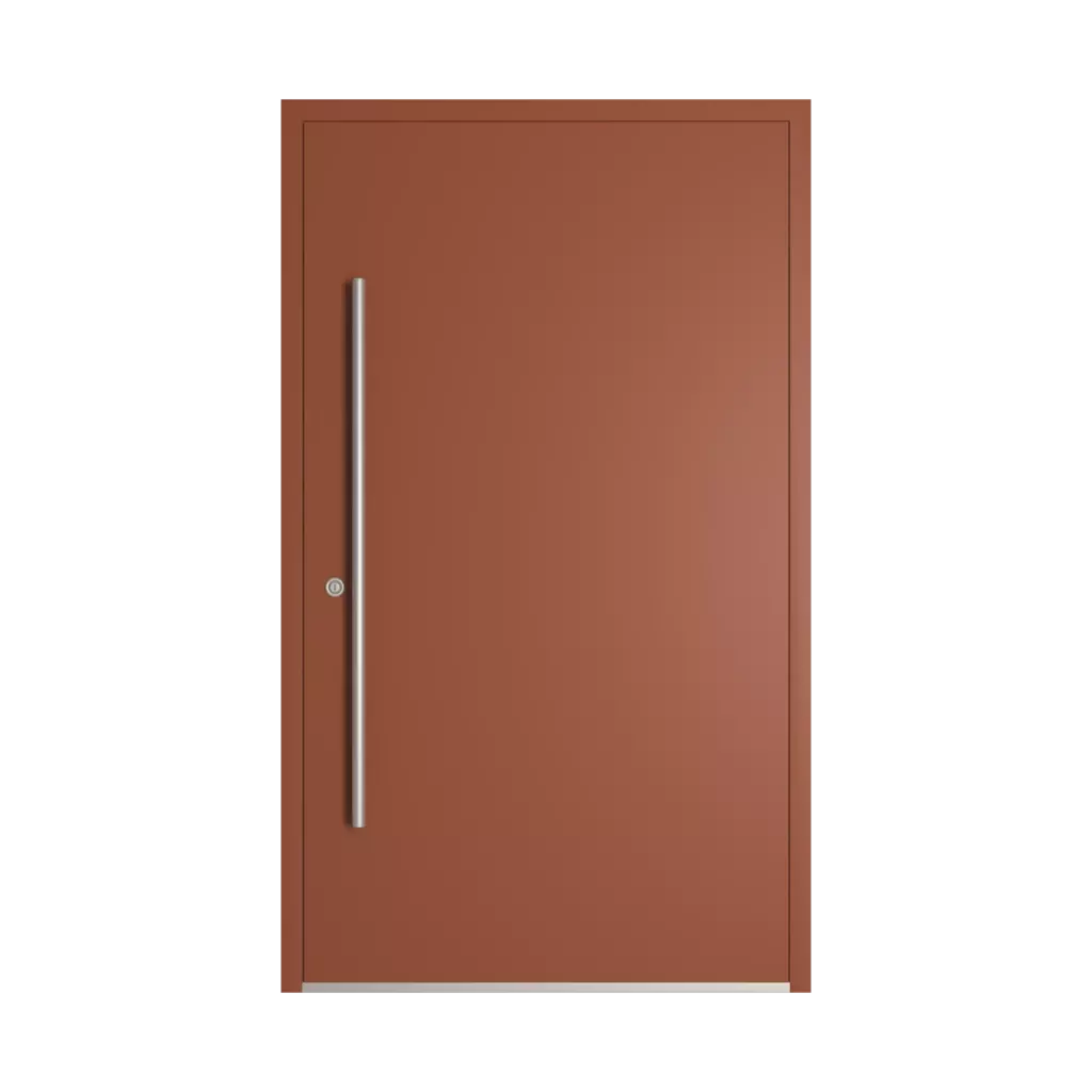 RAL 8004 Copper brown entry-doors models-of-door-fillings dindecor model-6129  