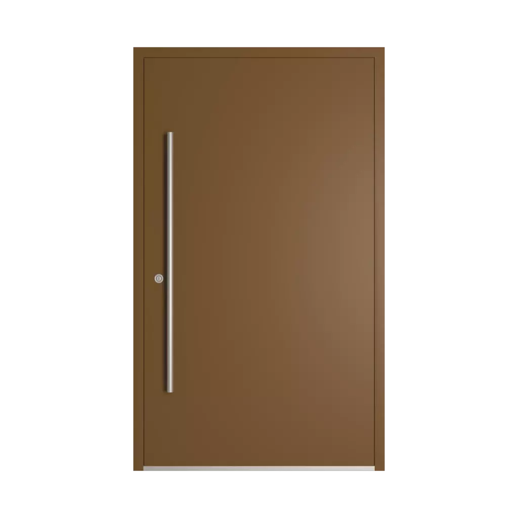 RAL 8008 Olive brown entry-doors models-of-door-fillings dindecor 6002-pvc  
