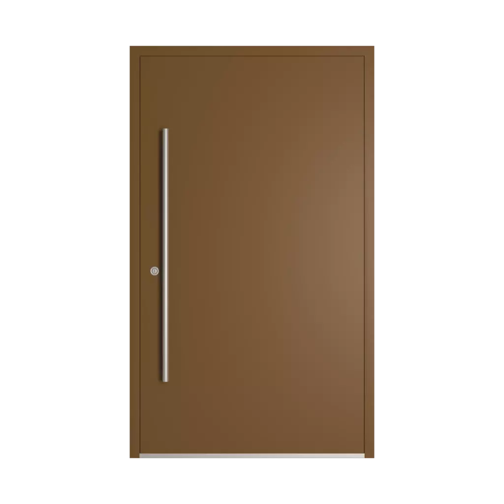 RAL 8008 Olive brown entry-doors models-of-door-fillings dindecor 6010-pvc  