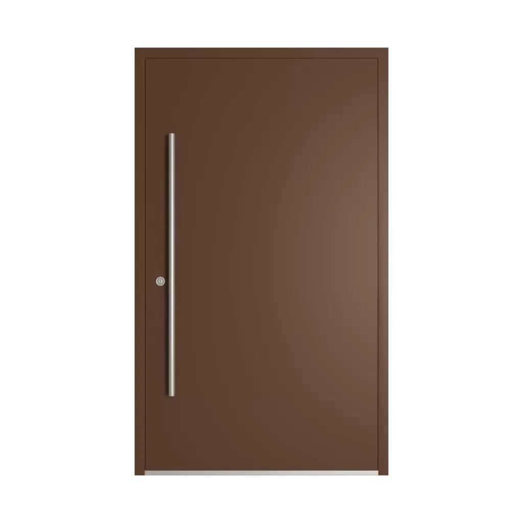 RAL 8011 Nut brown entry-doors models-of-door-fillings dindecor model-6129  
