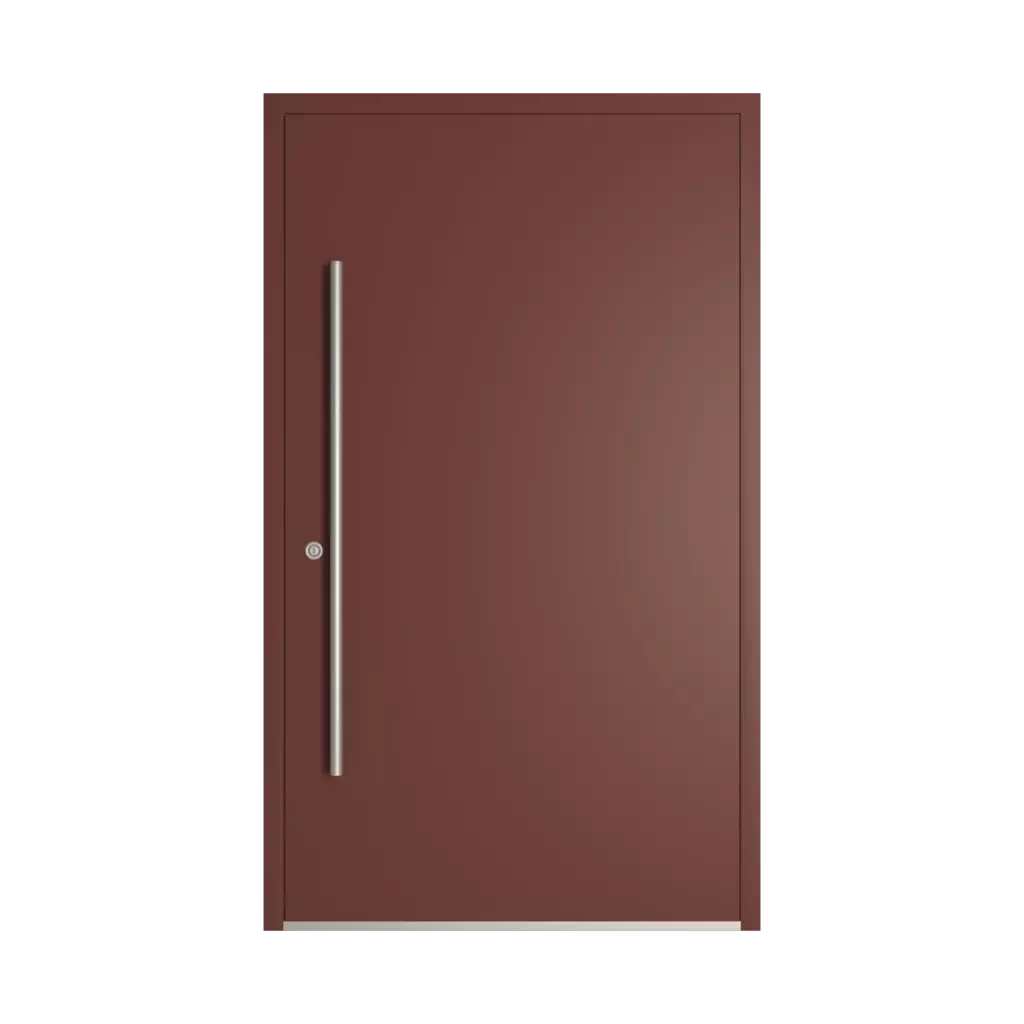 RAL 8012 Red brown entry-doors models-of-door-fillings dindecor 6002-black-pvc  