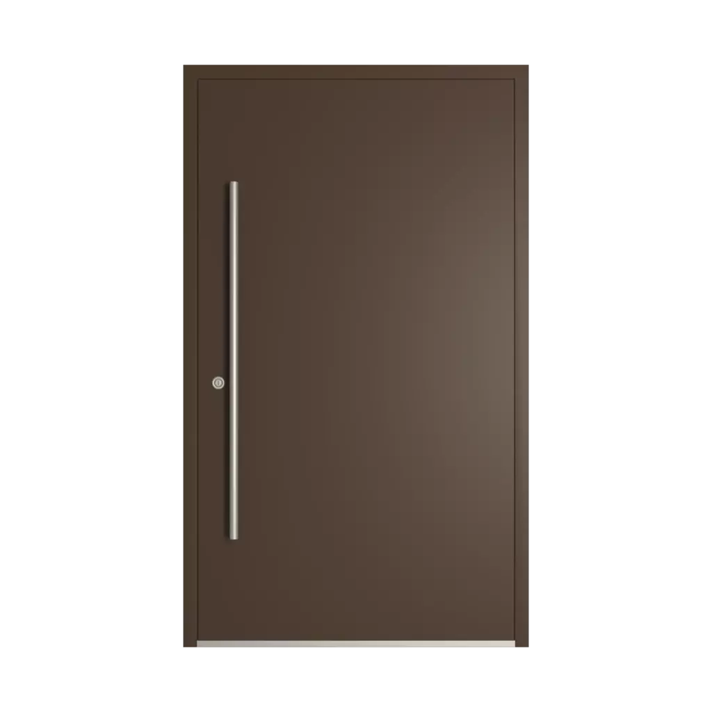 RAL 8014 Sepia brown entry-doors models-of-door-fillings dindecor model-5041  