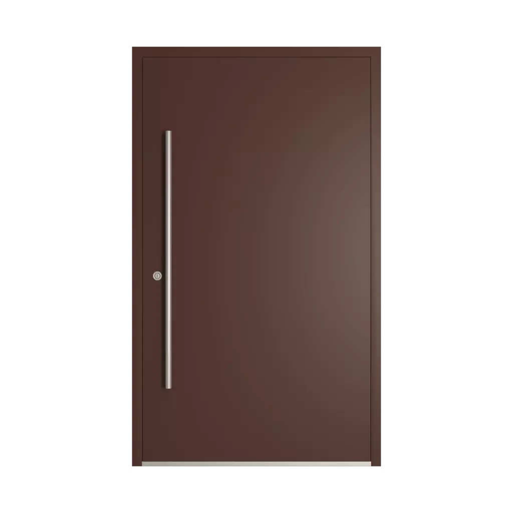 RAL 8016 Mahogany brown entry-doors models-of-door-fillings dindecor sl01  