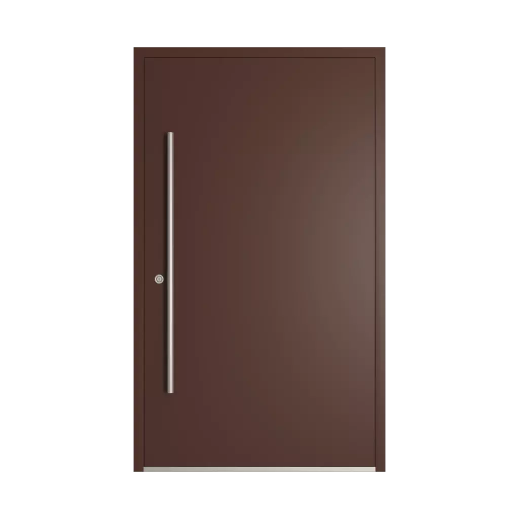 RAL 8016 Mahogany brown entry-doors models-of-door-fillings dindecor model-6129  