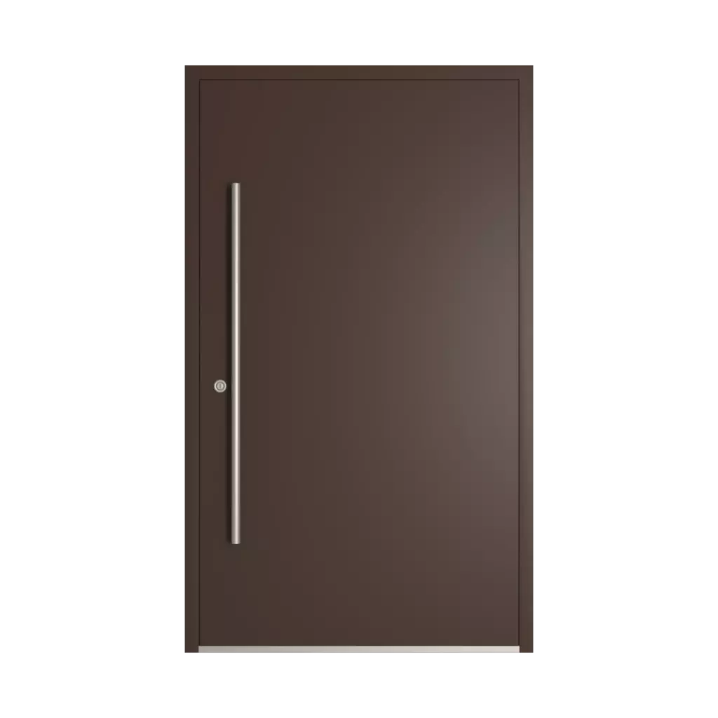 RAL 8017 Chocolate brown entry-doors models-of-door-fillings dindecor ll01  