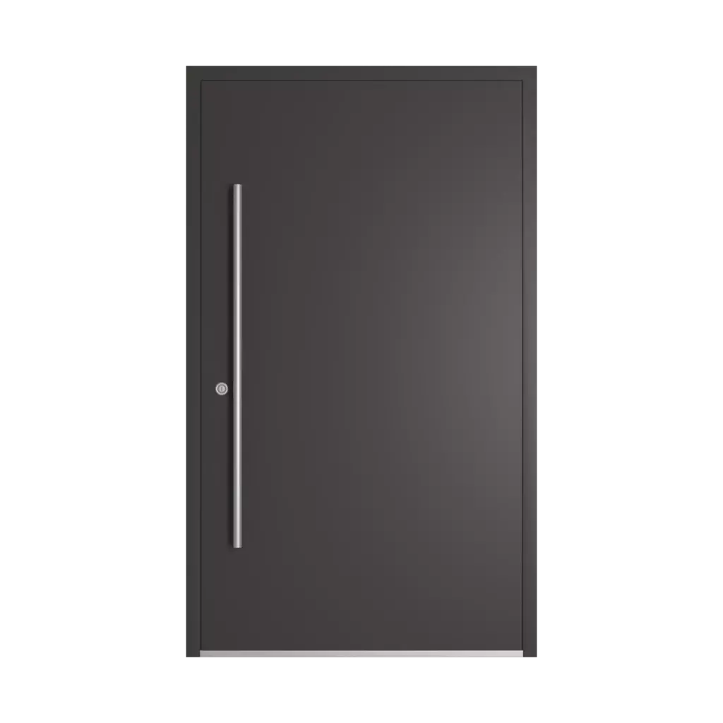 RAL 8019 Grey brown entry-doors models-of-door-fillings dindecor 6032-pvc  