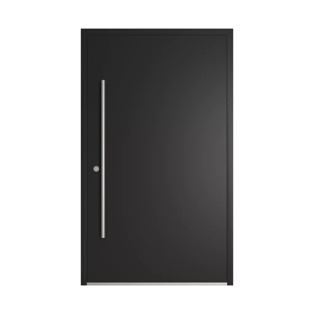RAL 8022 Black brown entry-doors models-of-door-fillings dindecor 6004-pvc  