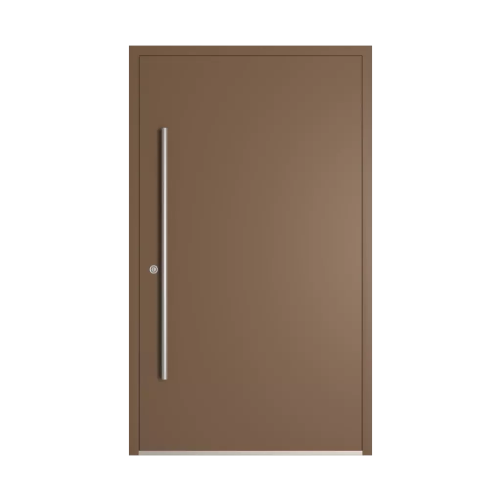 RAL 8025 Pale brown entry-doors models-of-door-fillings dindecor 6010-pvc  