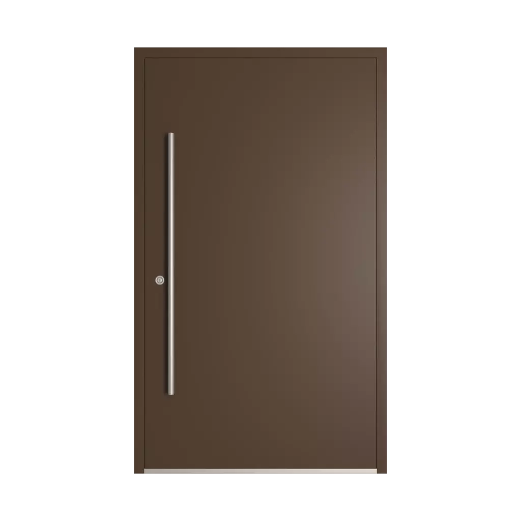 RAL 8028 Terra brown entry-doors models-of-door-fillings dindecor 6013-pvc-black  