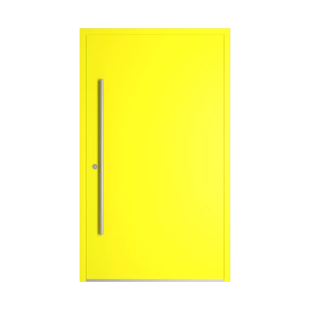 RAL 1026 Luminous yellow entry-doors models-of-door-fillings dindecor 1701-pvc  
