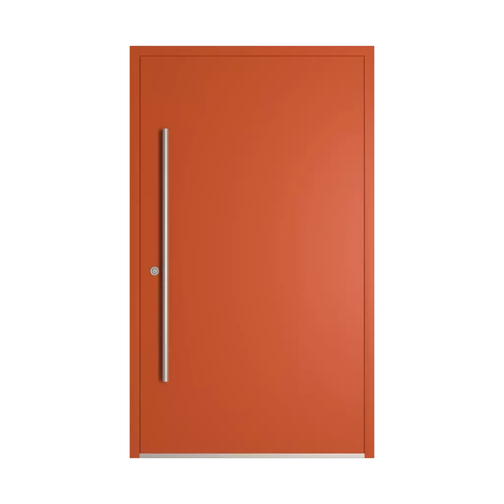 RAL 2001 Red orange entry-doors models-of-door-fillings dindecor 6005-pvc-black  