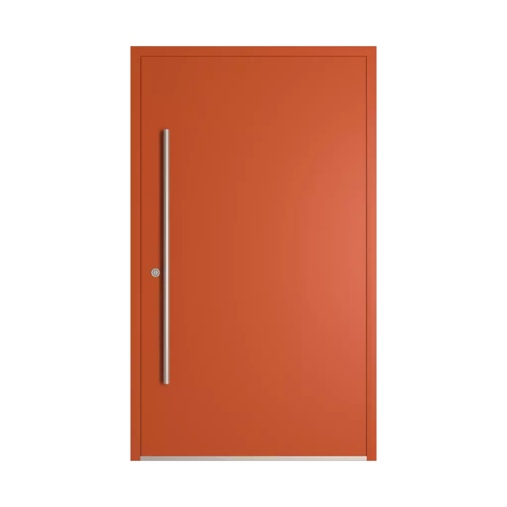 RAL 2001 Red orange entry-doors models-of-door-fillings dindecor 6003-pvc  