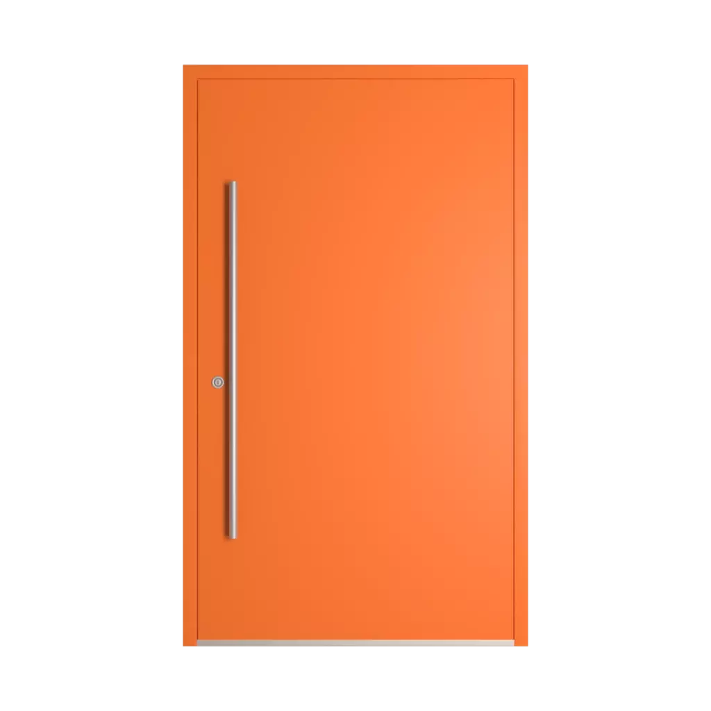 RAL 2008 Bright red orange entry-doors models-of-door-fillings dindecor 6005-pvc  
