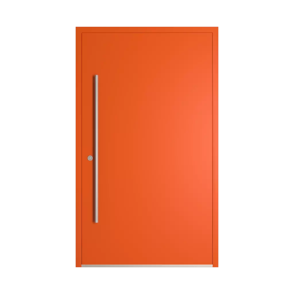 RAL 2009 Traffic orange entry-doors models-of-door-fillings dindecor 6003-pvc  