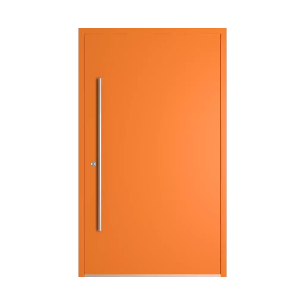 RAL 2011 Deep orange entry-doors models-of-door-fillings dindecor 6002-black-pvc  