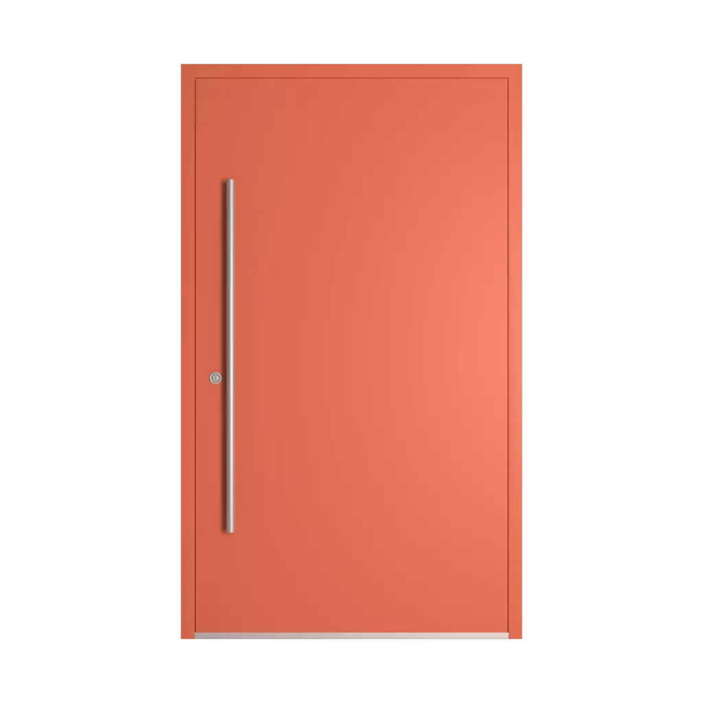RAL 2012 Salmon orange entry-doors models-of-door-fillings dindecor 6008-pvc  