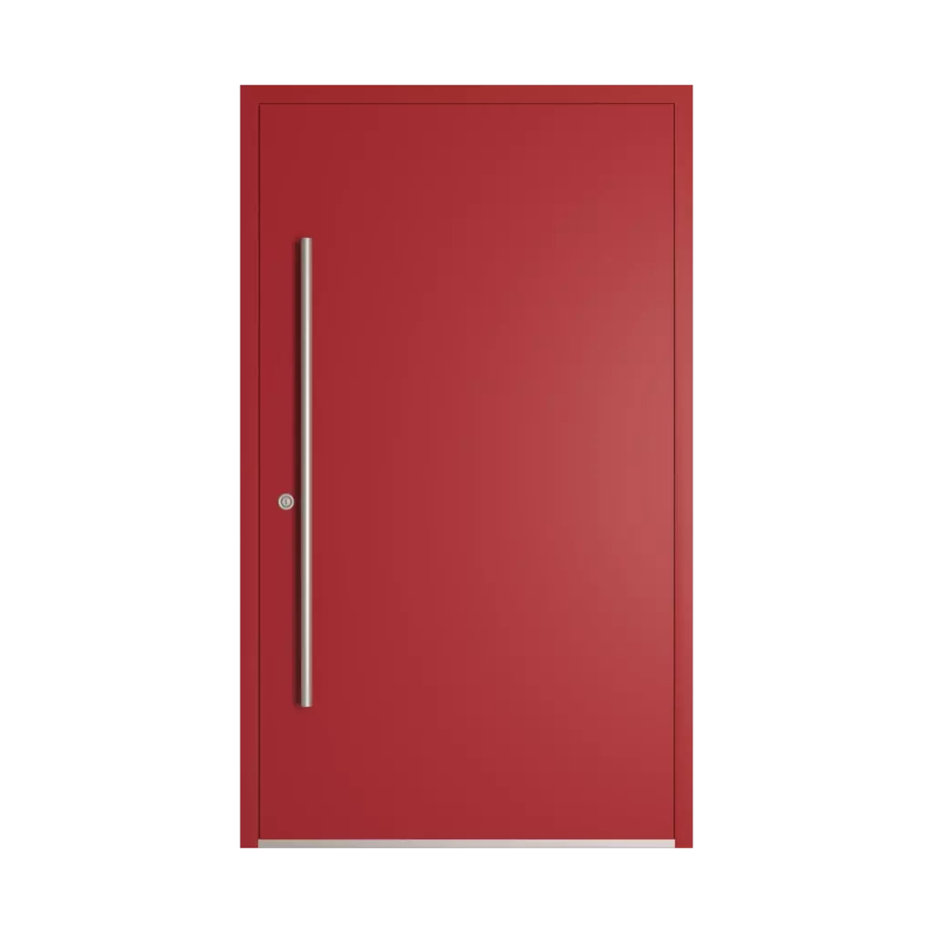 RAL 3002 Carmine red entry-doors models-of-door-fillings dindecor model-6129  