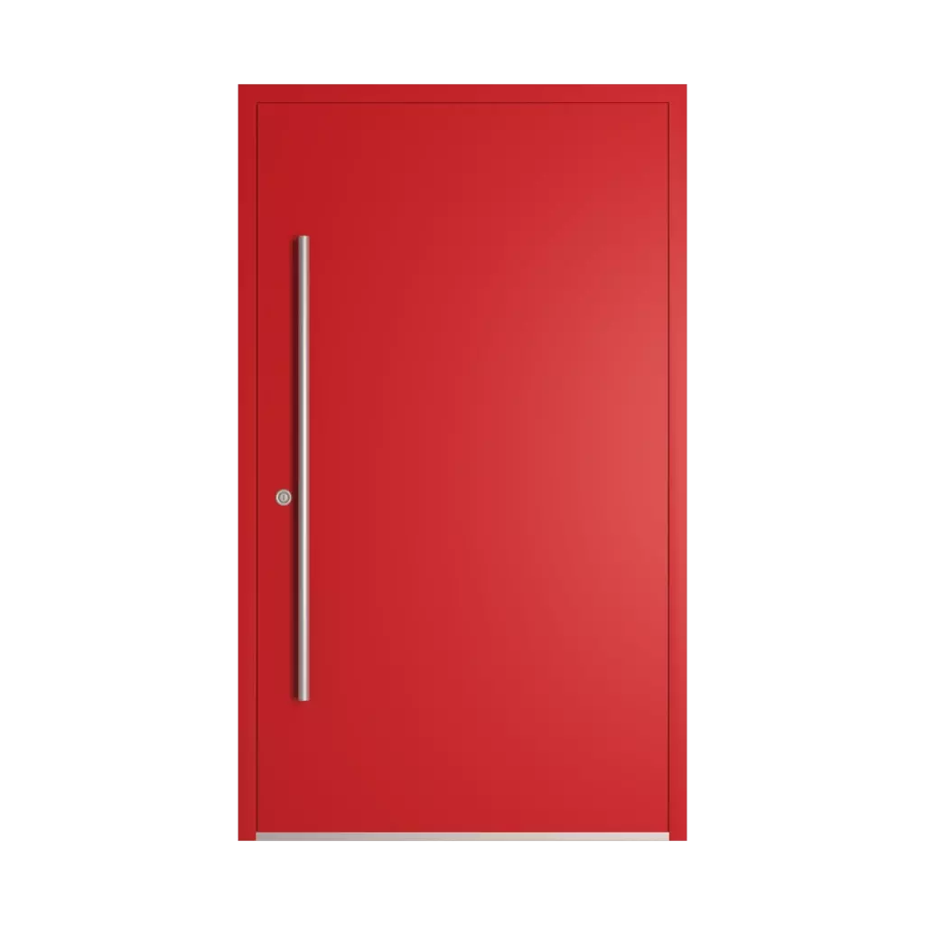 RAL 3020 Traffic red entry-doors models-of-door-fillings dindecor 6032-pvc  