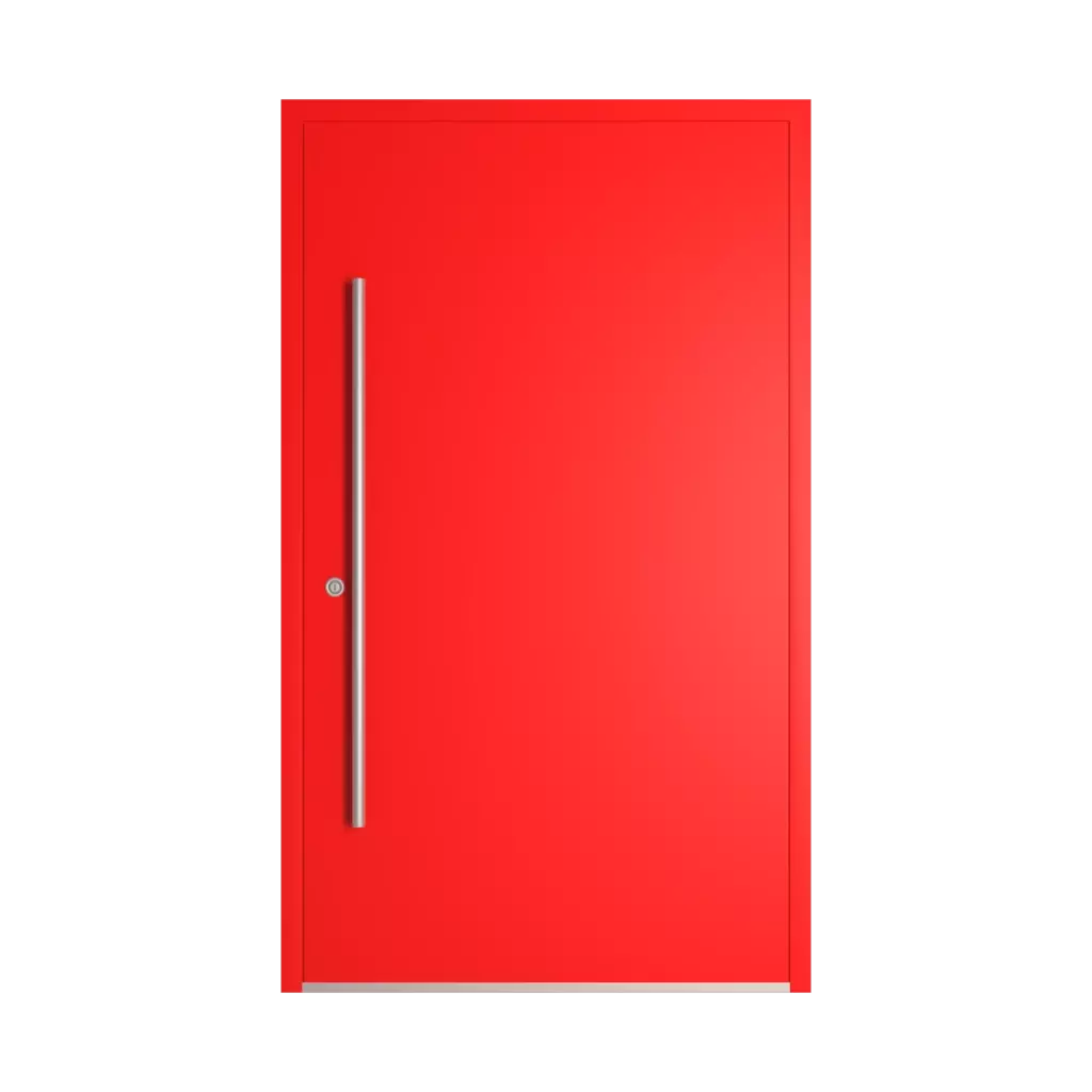 RAL 3024 Luminous red entry-doors models-of-door-fillings dindecor 6124-pwz  