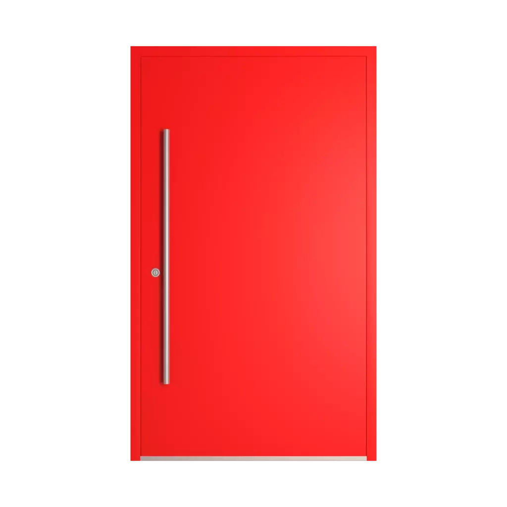 RAL 3026 Luminous bright red entry-doors models-of-door-fillings dindecor 6003-pvc  